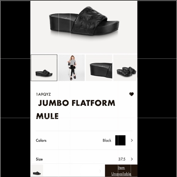 New LV black mule size 37.5 - Picture 2 of 13